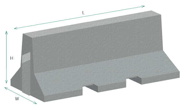 Concrete Jersey Barriers