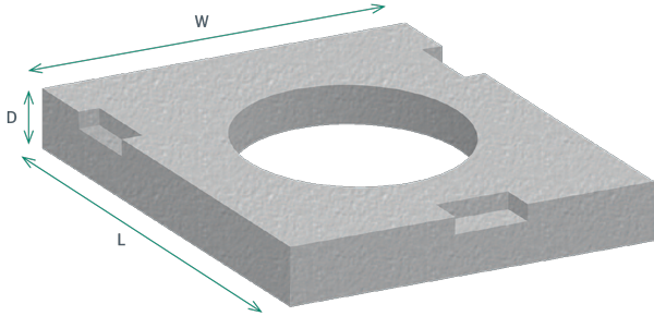 concrete gully covers - illustration