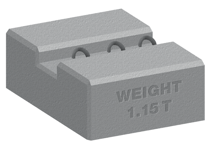 Kentledge Blocks for scaffold counterweight