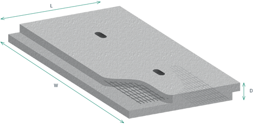 Utility and Pipe Protection Slabs cutaway diagram