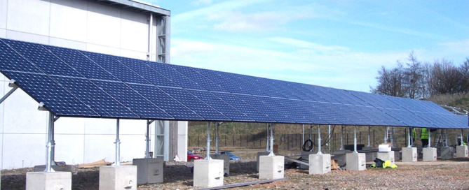 Duo precast blocks solar panel kentldege