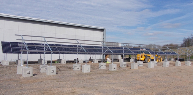 PV Blocks - Concrete Feet - Solar Panels