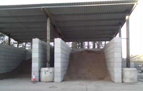 Compost Storage - precast concrete blocks