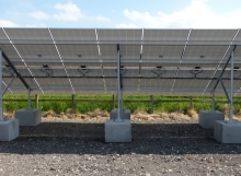 Solar panel concrete feet