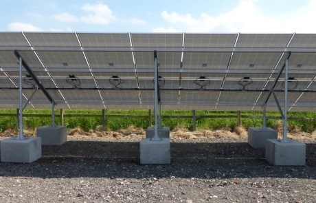 Solar panel concrete feet