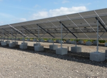 Solar panel concrete feet