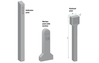 Concrete indicator posts