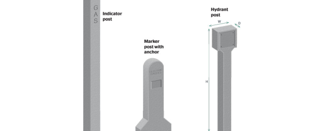 Concrete indicator posts