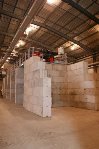 Material Storage Bays - Vee Concrete Blocks