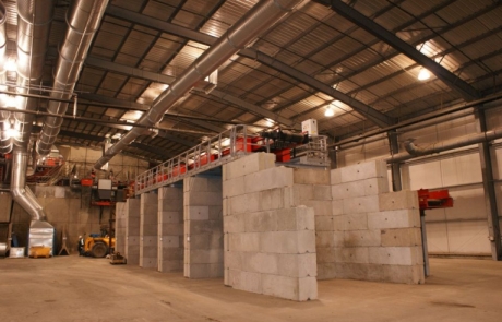 Industrial Buildings - interlocking precast concrete blocks