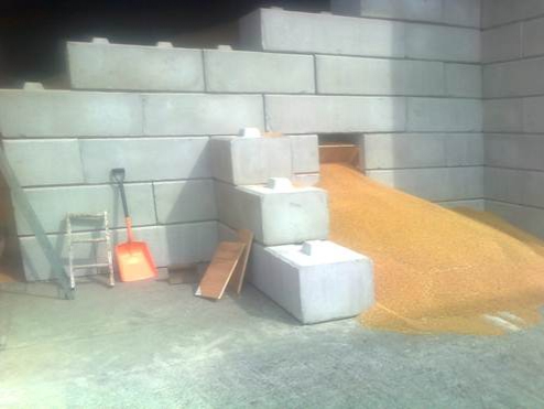 Grain Storage - Silage Clamps - interlocking precast blocks