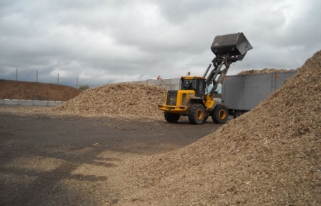 Wood chip Storage - Concrete blocks