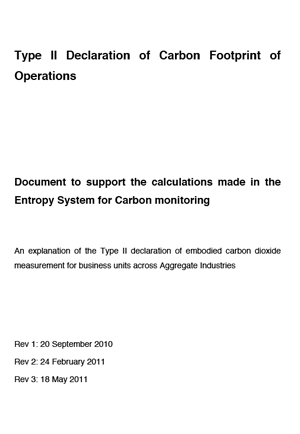 Declaration of Carbon Footprint Document