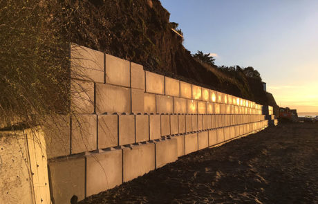 Sea wall erosion protection