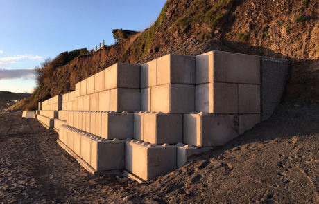 Sea wall erosion protection