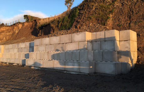 Sea wall erosion protection