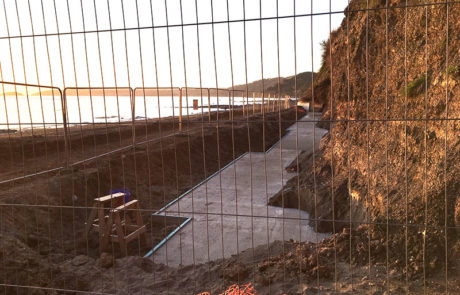 Sea wall erosion protection