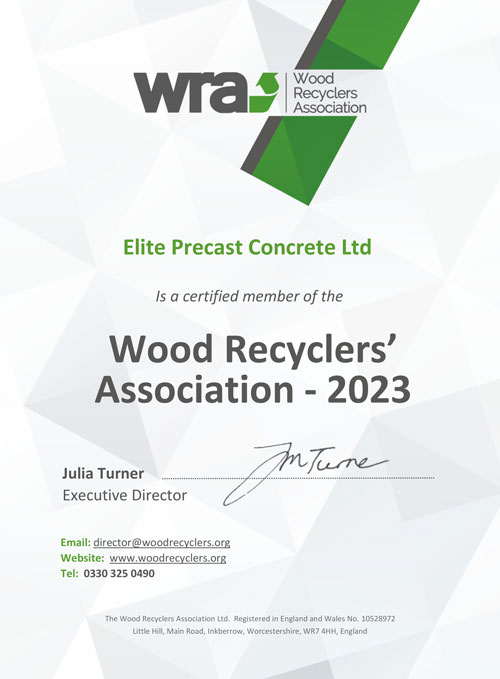 WRA Membership Certificate 2023 Elite Precast Concrete Ltd