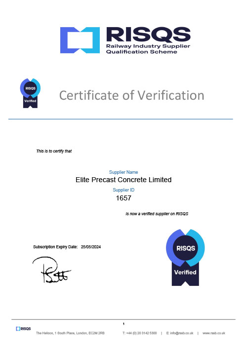 RISQS Certificate of Verification 2023-2024