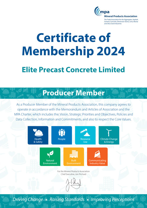 Mineral Products Association Certificate 2023-2024