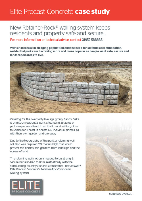 New Retainer-Rock® walling system keeps residents and property safe and secure...