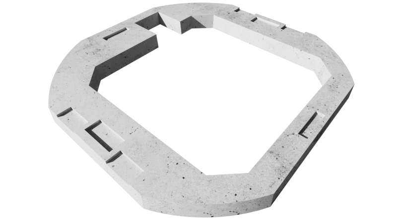675 x 675 x 65 with notch