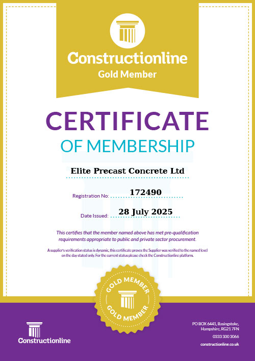 Constructionline Gold Membership Certificate 2025-2026