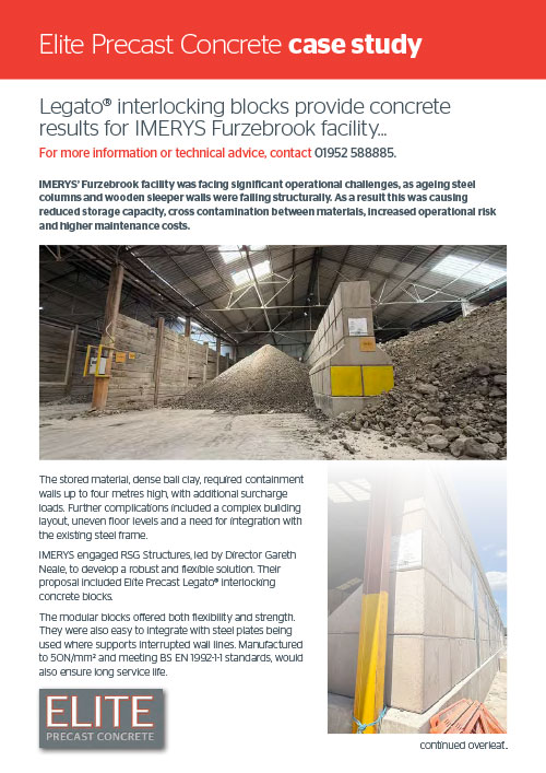Legato® interlocking blocks provide concrete results for IMERYS Furzebrook facility...