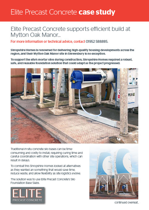 Elite Precast Concrete supports efficient build at Mytton Oak Manor...