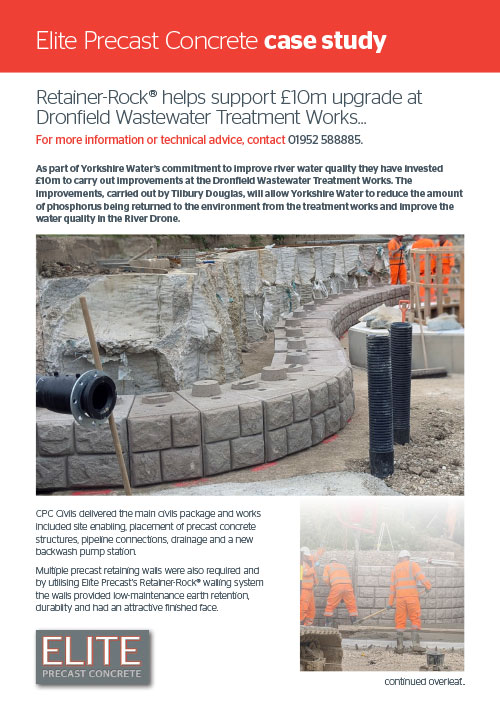 Elite Case Study - Dronfield Wastewater Treatment Works