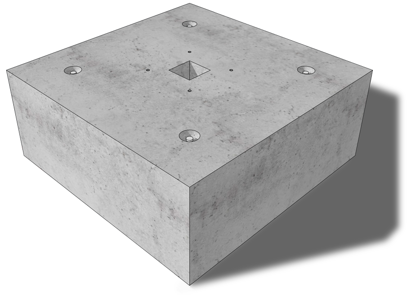 Precast Concrete CCTV Foundation Block